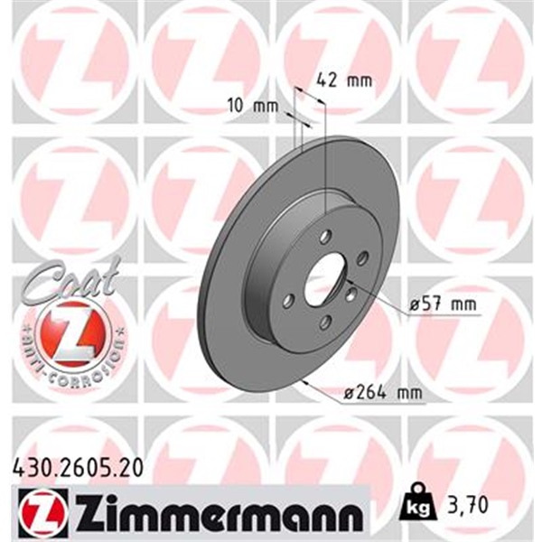 Zimmermann Bremsscheiben+Beläge vorne+hinten für OPEL Combo Ab Fgst.+Meriva A