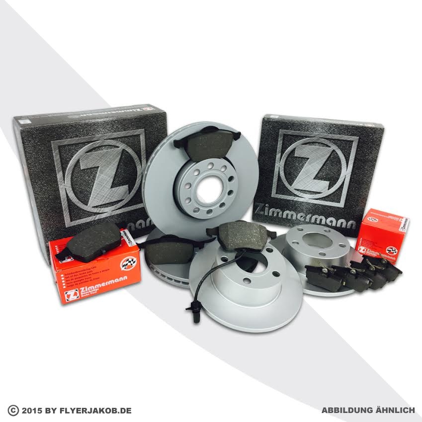 Zimmermann Bremsen Bremsscheiben Bremsbeläge Vorne Hinten Audi A4 8e2 B6 Tdi