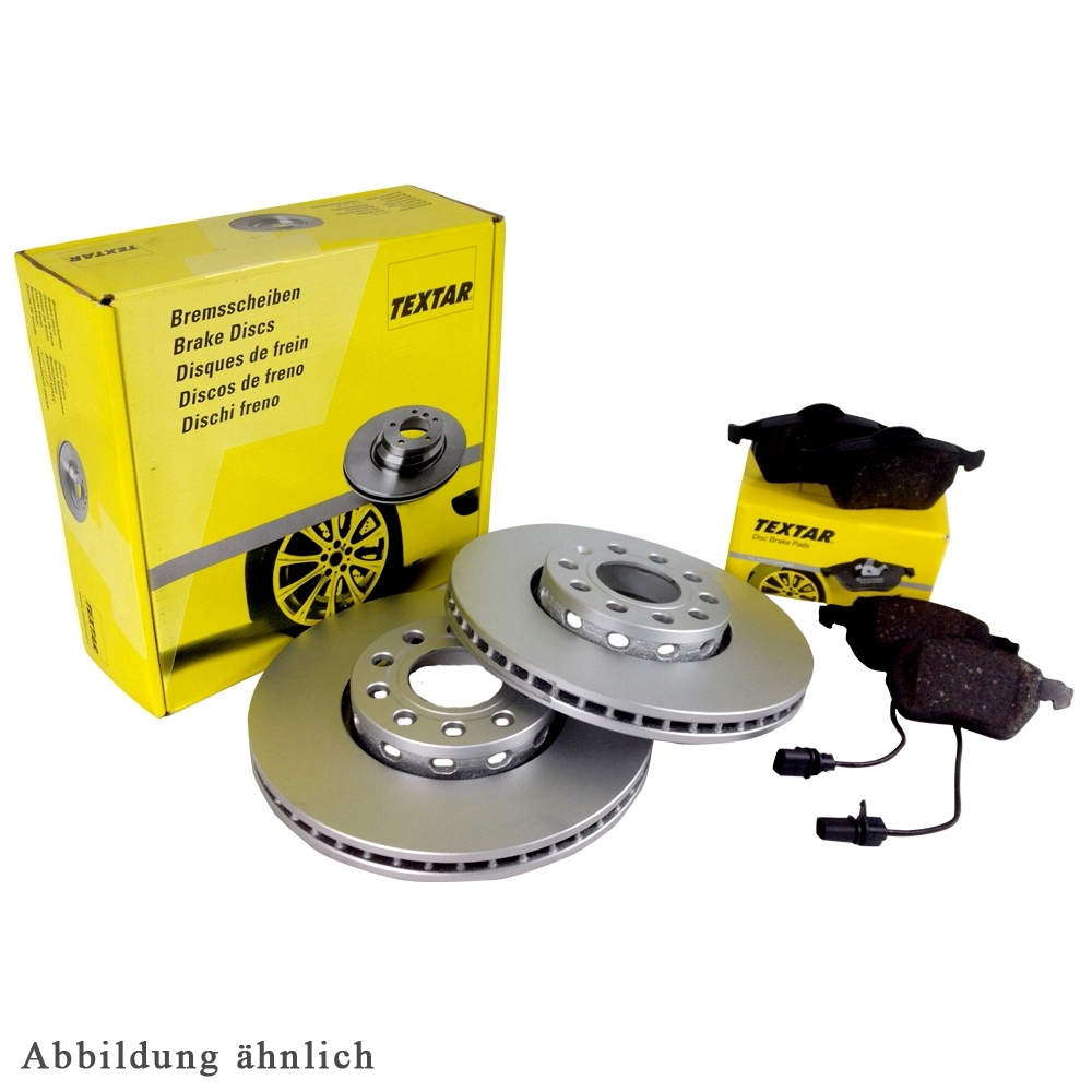 TEXTAR BREMSSCHEIBEN + BELÄGE VW POLO 9N 9A4 STUFENHECK AUDI VORNE Ø256