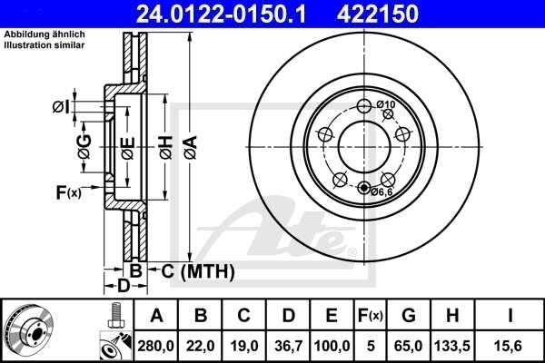 ATE BREMSSCHEIBEN BELÄGE BREMSEN BREMSE VORNE HINTEN AUDI A3 8L1 1.9 TDI