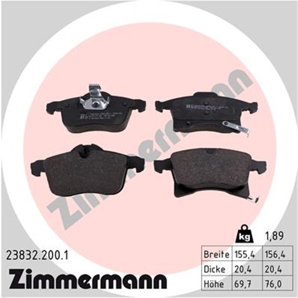 Zimmermann Bremsscheiben Beläge für OPEL Astra H Meriva A Opc vorne hinten