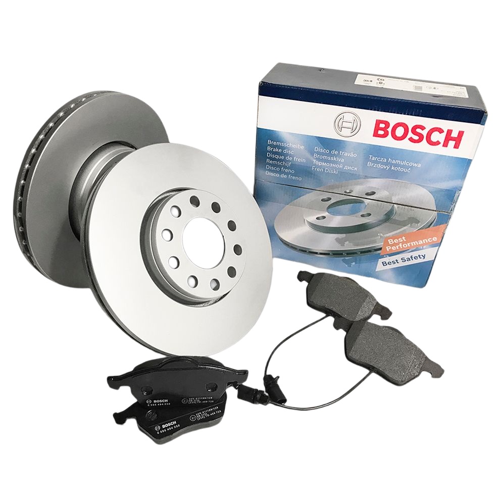 BOSCH BREMSSCHEIBEN BELÄGE VORNE für VW GOLF 7 PASSAT 3G TOURAN