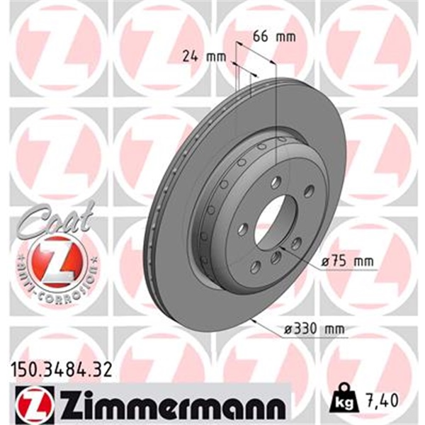  Zimmermann Formula Z Bremsscheiben Beläge Wk hinten für BMW 5Er F18 535Li