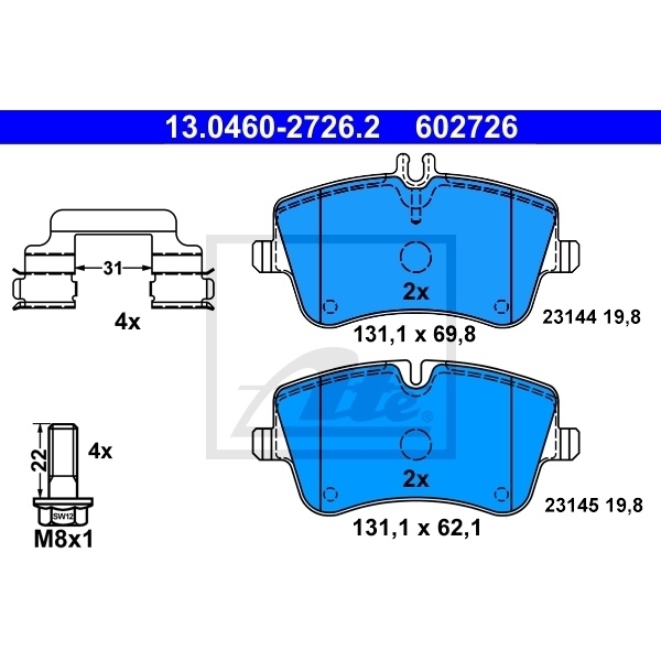 ATE Bremsenset vorne Bremsscheiben + Bremsbeläge MERCEDES-BENZ C-KLASSE T-Model