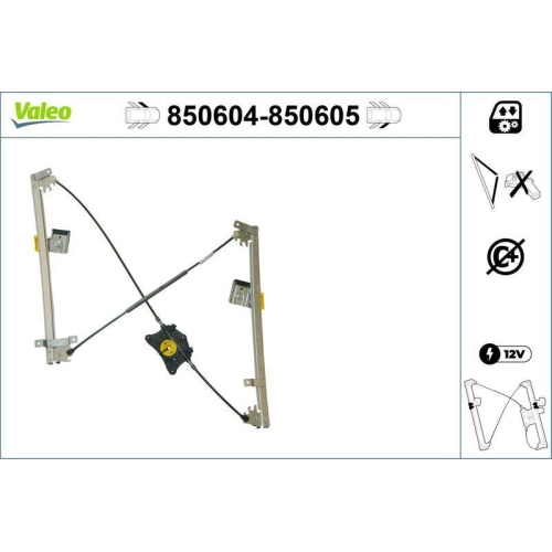 Valeo 850604 Fensterheber Vorne Links für VW