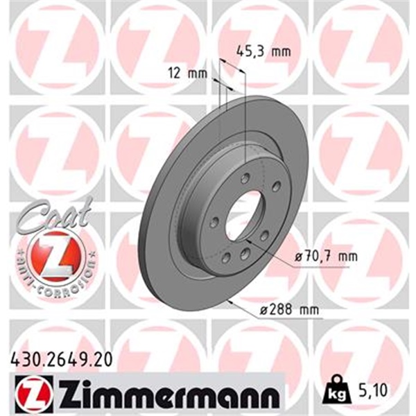 Zimmermann Bremsscheiben Ø 288Mm Beläge Für Opel Insignia B 16 Zoll hinten