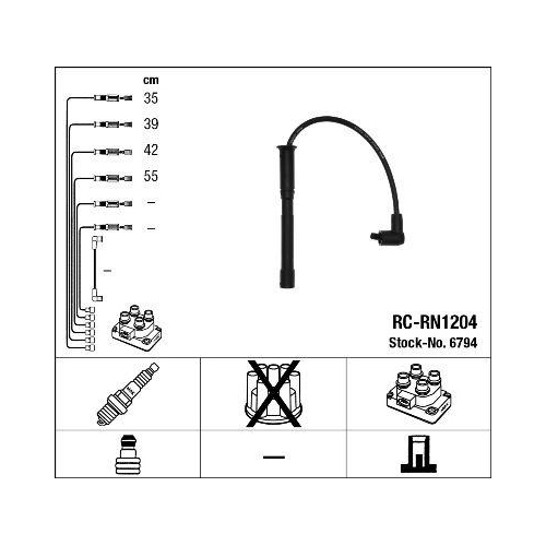 Ngk 6794 Zündleitungssatz für Renault Dacia