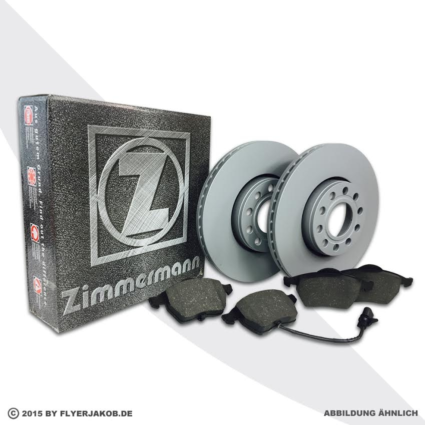 ZIMMERMANN BREMSEN SET BREMSSCHEIBEN BREMSBELÄGE VORNE AUDI A3 8L1 S3 quattro