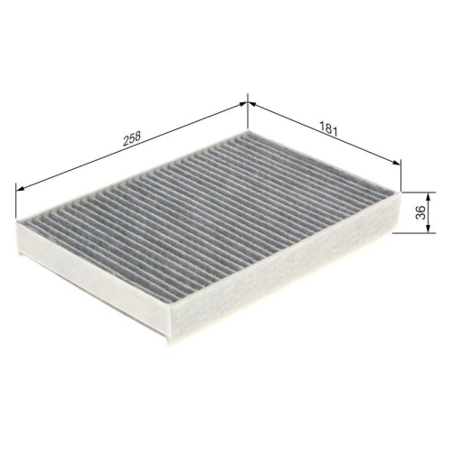Bosch 1 987 435 573 Filter Innenraumluft für Seat Skoda VW