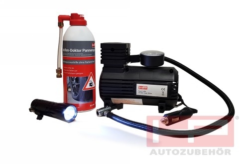 HP Reifen-Pannen-Set mit Spray Ideal für Fahrzeuge ohne Reserverad