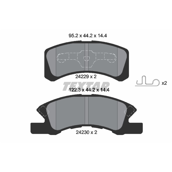 Textar Bremsscheiben Beläge vorne für DAIHATSU Charade Cuore Trevis 1.0