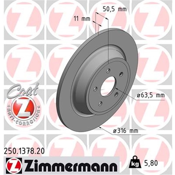Zimmermann Bremsscheiben Ø 316Mm Beläge Für Ford Kuga 2 Mk2 hinten