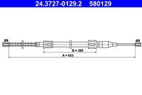 Ate 24.3727-0129.2 Seilzug Feststellbremse Hinten für Vag