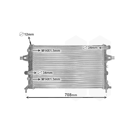 Van Wezel 37002254 Kühler Motorkühlung für Opel