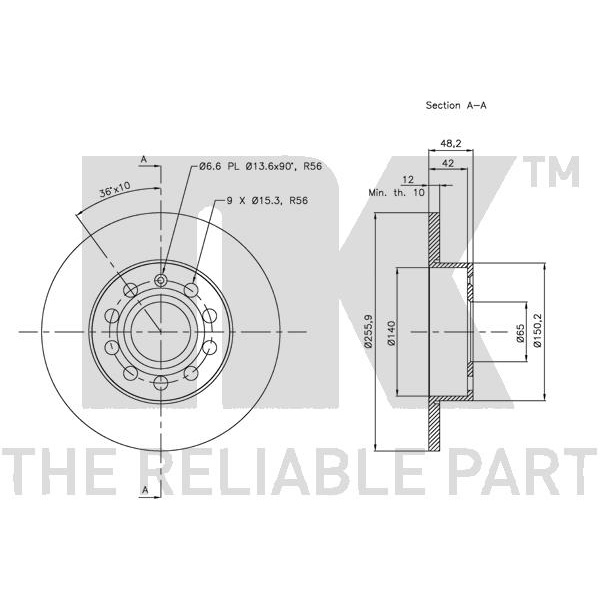 NK BREMSSCHEIBEN+BELÄGE HINTEN VW GOLF 5 6 TOURAN AUDI A3 SKODA OCTAVIA SEAT