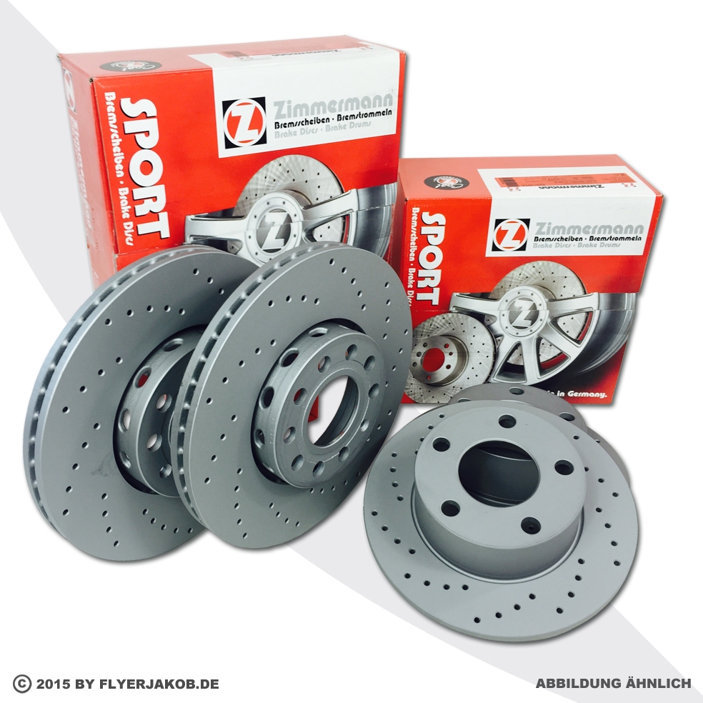 Zimmermann Sport Bremsscheiben für MERCEDES W210 270Cdi R170 vorne + hinten