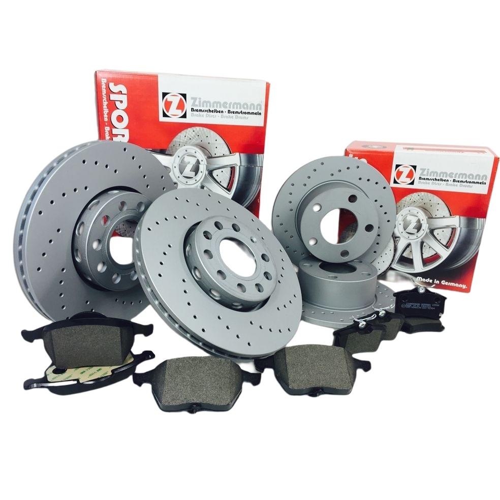 ZIMMERMANN Bremsen Kit SPORT Bremsscheiben + Beläge Audi A4 S4 8K B8 A5 S5 8T 8F