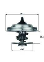 Mahle TX 18 87D Thermostat Kühlmittel für Jaguar Mercedes Benz Mercedes Benz