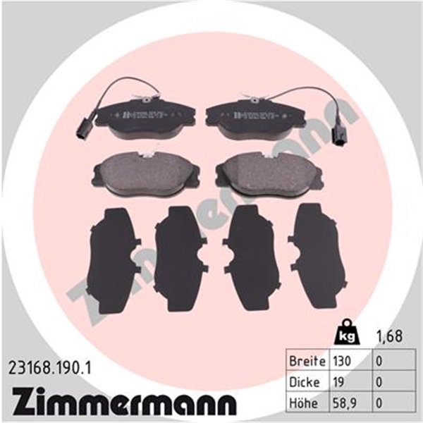 Zimmermann Sport Bremsscheiben Beläge Für Fiat Coupe Tipo 2 vorne