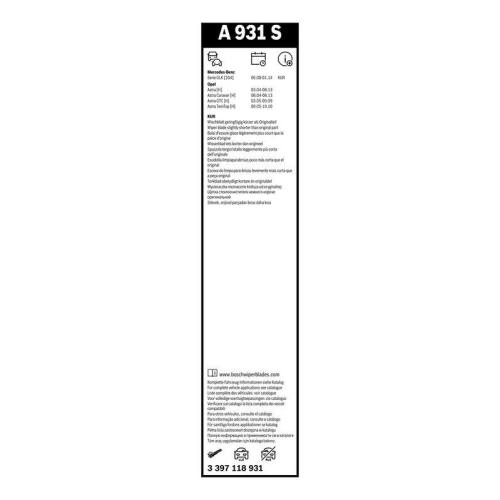 Bosch 3 397 118 931 Wischblatt Seitlicher Einbau Vorne