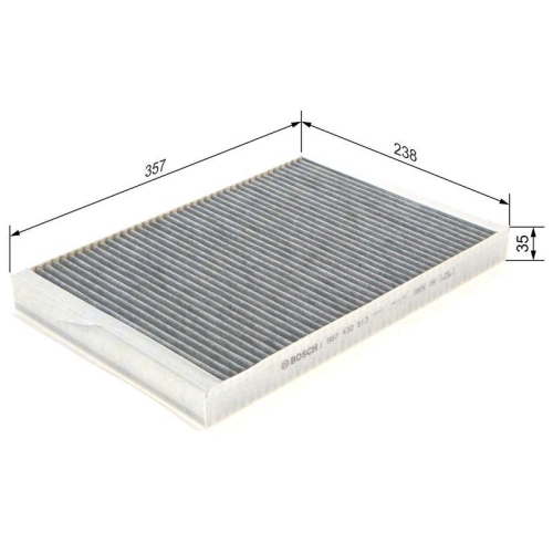 Bosch 1 987 432 513 Filter Innenraumluft für Audi Chrysler Dodge Fiat Renault VW