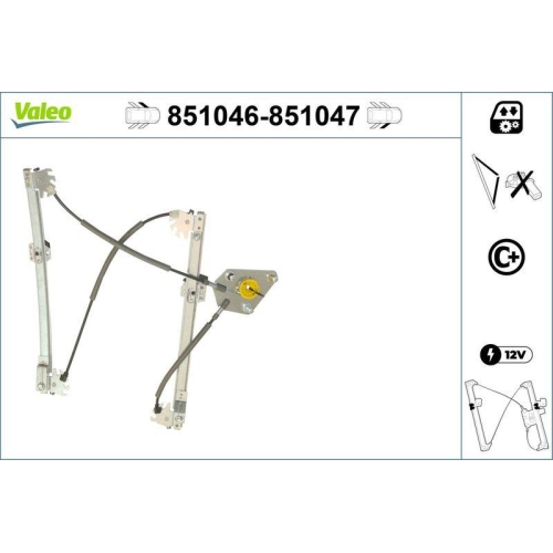 Valeo 851046 Fensterheber Vorne Links für VW