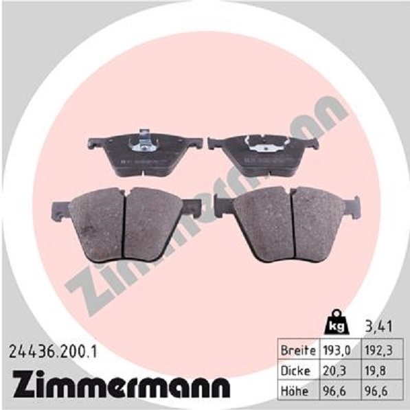  Zimmermann Formula F Bremsscheiben+ Beläge + Wako Für Bmw X5 X6 50I M50D vorne