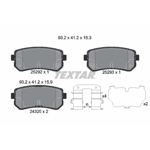 Textar Bremsscheiben Beläge Für Hyundai Tucson Tl Kia Sportage Ql Qle hinten