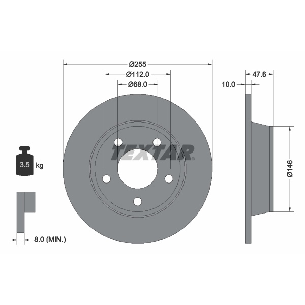 Textar Bremsenset Bremsscheiben Bremsbeläge hinten für AUDI SKODA VW SEAT Vag