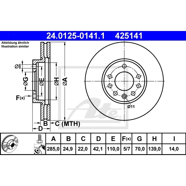 ATE BREMSEN 4 BREMSSCHEIBEN 8 BREMSBELÄGE VORNE HINTEN OPEL VECTRA C 1.9 CDTI