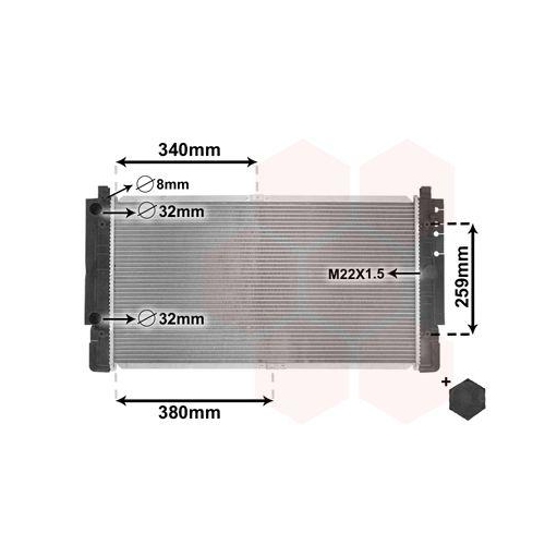 Van Wezel 58002149 Kühler Motorkühlung für VW
