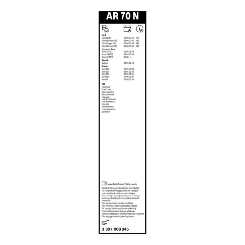 Bosch 3 397 008 845 Wischblatt Beifahrerseitig Fahrerseitig Vorne