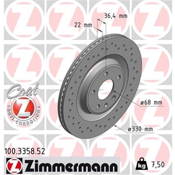 ZIMMERMANN Bremsen Kit SPORT Bremsscheiben + Beläge Audi A4 S4 8K B8 A5 S5 8T 8F