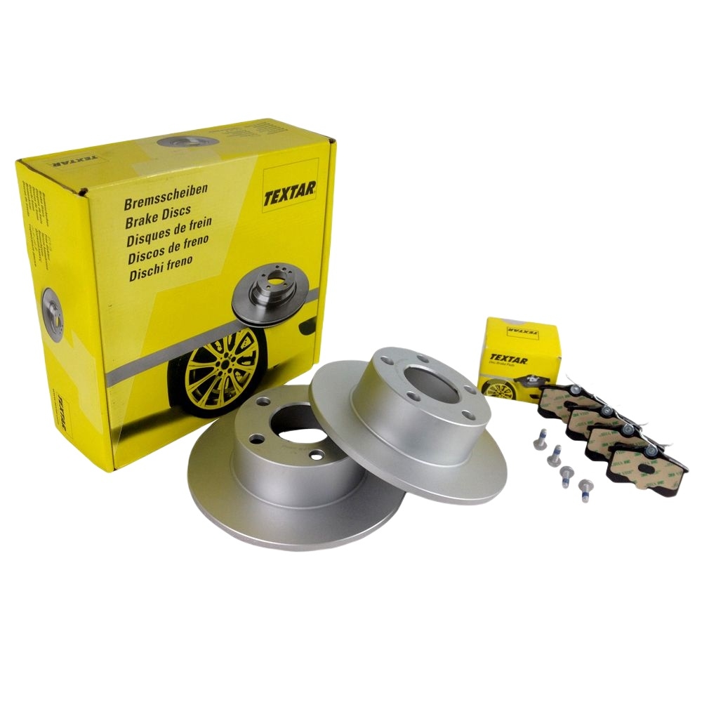 Textar Bremsscheiben 253mm + Beläge hinten für Audi Seat Skoda VW
