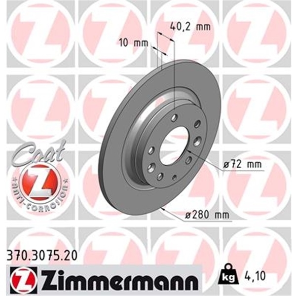 ZIMMERMANN BREMSEN BREMSSCHEIBEN KIT VORNE UND HINTEN MAZDA 6 Sport GH