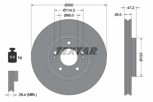 TEXTAR BREMSSCHEIBEN + BELÄGE VORNE für HYUNDAI i30 GD auch Kombi Coupe