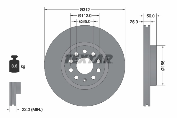 TEXTAR Bremsscheiben + Beläge für VW Passat 3C2 3C5 vorne PR 1ZA, 1ZB, 1ZD 