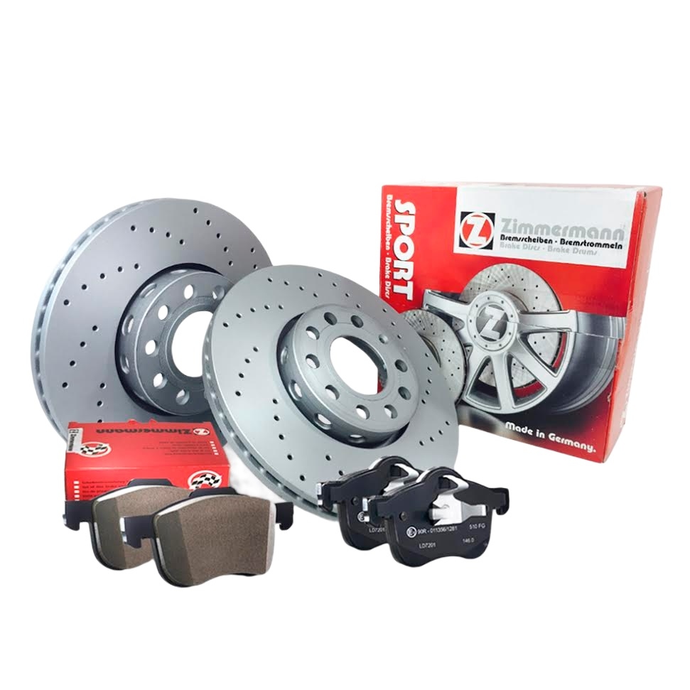 Zimmermann Sport Bremsen Bremsscheiben Beläge hinten für AUDI SQ5+PR:1KF, 2EJ