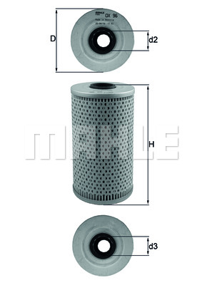 MAHLE/KNECHT Ölfiltereinsatz OX 96D  