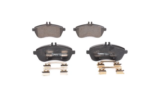 Bosch Gelochte Bremsscheiben + Beläge vorne für MERCEDES C-Klasse W204 S204