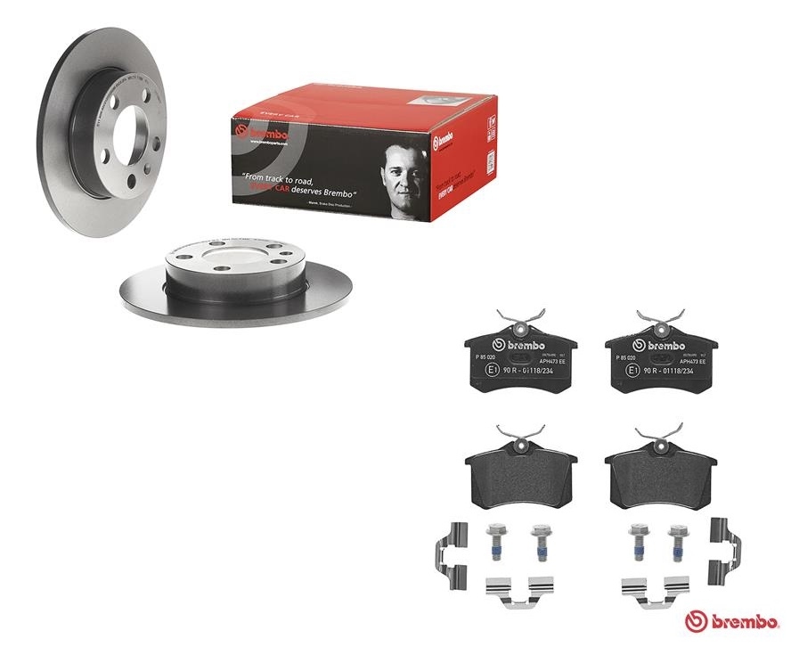 Brembo Bremsscheiben + Beläge Hinten Für Vw Golf 4 Polo 6r 6c 9n Beetle Bora