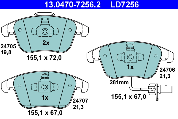 ATE Bremsscheiben + Ceramicbeläge  für AUDI A4/A5  Vornø314 hintenø300