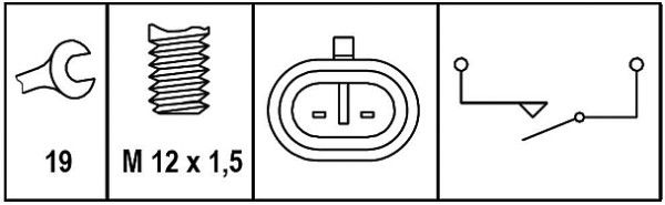 Original Hella Schalter, Rückfahrleuchte 6ZF 008 621-261