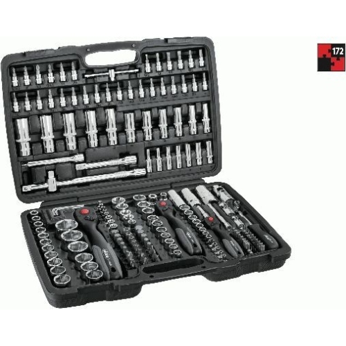 1/4" 3/8" 1/2" STECKSCHLÜSSELSATZ 172-tlg.