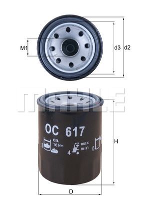 MAHLE/KNECHT Ölwechselfilter OC 617  