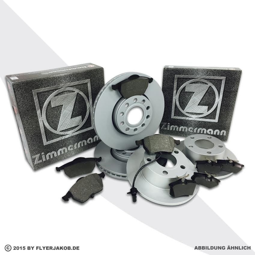 Zimmermann Bremsenset vorne + hinten Scheiben + Beläge Audi Q3 Seat Alhambra