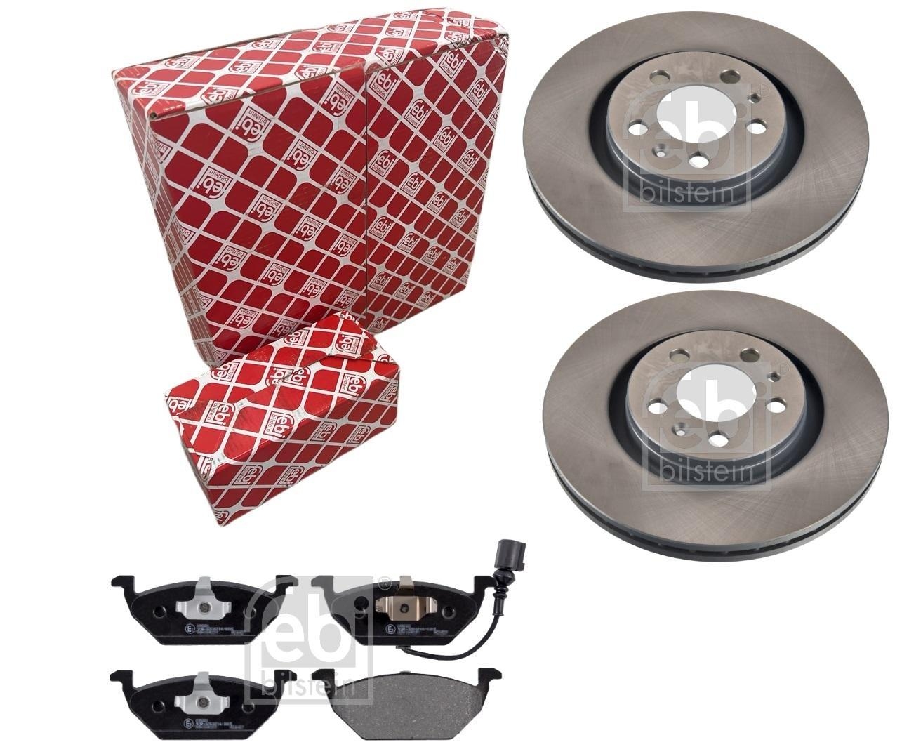 febi BREMSSCHEIBEN BELÄGE VA passend für AUDI A3 VW GOLF 4 POLO 9N FABIA OCTAVIA