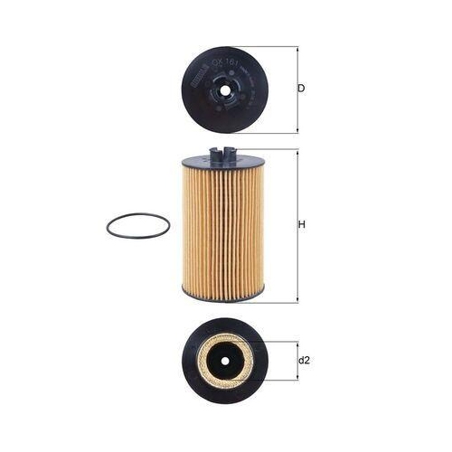 Mahle OX 161D Ölfilter für Mercedes Benz Mercedes Benz Mercedes Benz Volvo Fendt