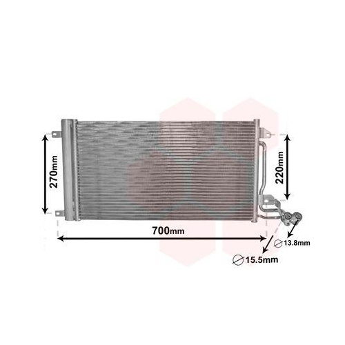 Van Wezel 49005038 Kondensator Klimaanlage für Audi Seat Skoda VW