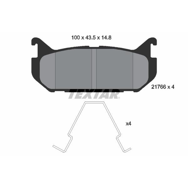 Textar Bremsscheiben Beläge hinten für FORD Probe 2 MAZDA 626 Ge Mx6 Mx-6 Xedos